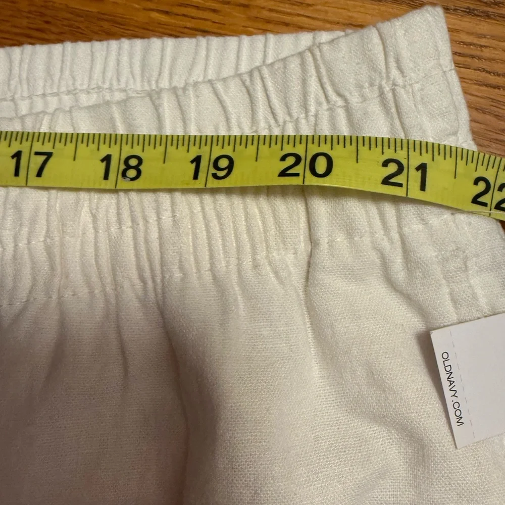 Old‎ Navy Womens Linen Blend Wide Leg Pull-On Pants XXL NWT Calla Lily Ivory